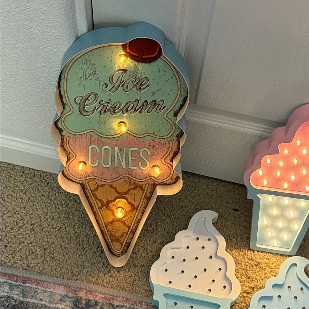 Ice Cream Cone LED Night Lights - Picture 3 of 7